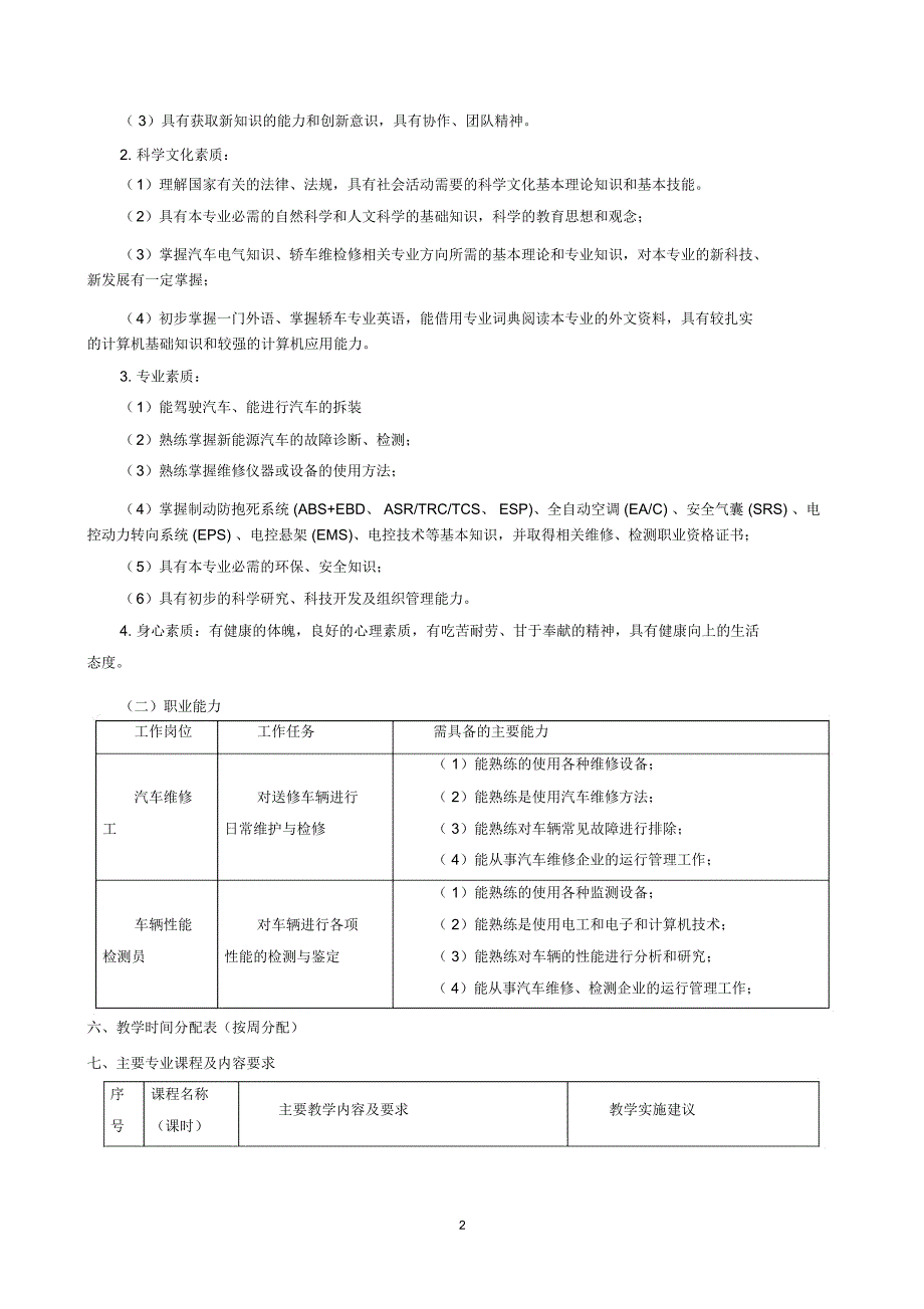 新能源汽车维修人才培养方案_第2页