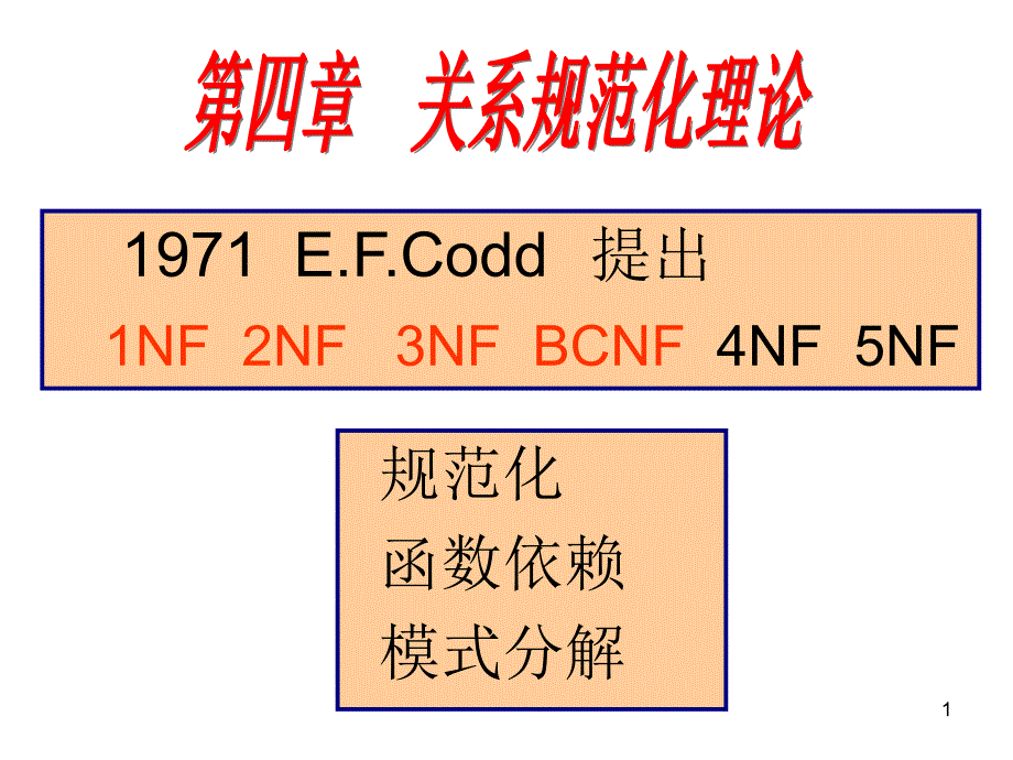 管理学第4章关系规范化理论课件_第1页