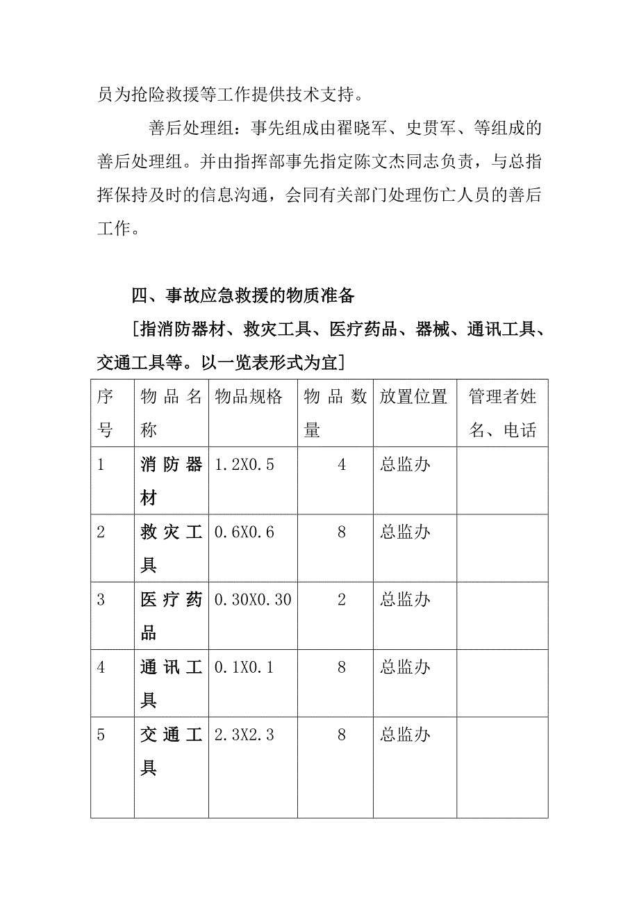 危险性较大应急救援预案_第4页