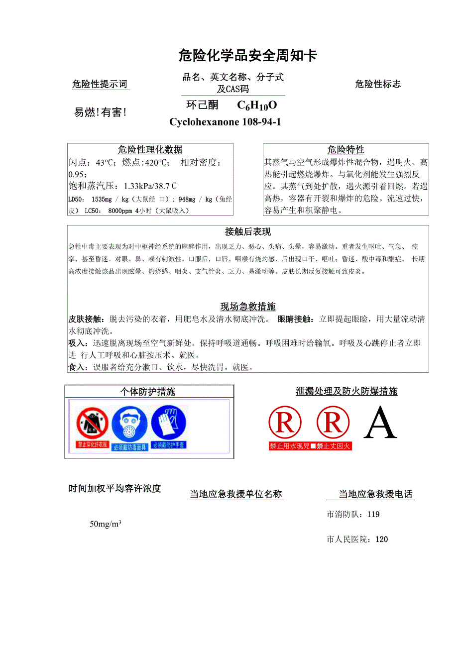 丁酮和环己酮周知卡_第2页