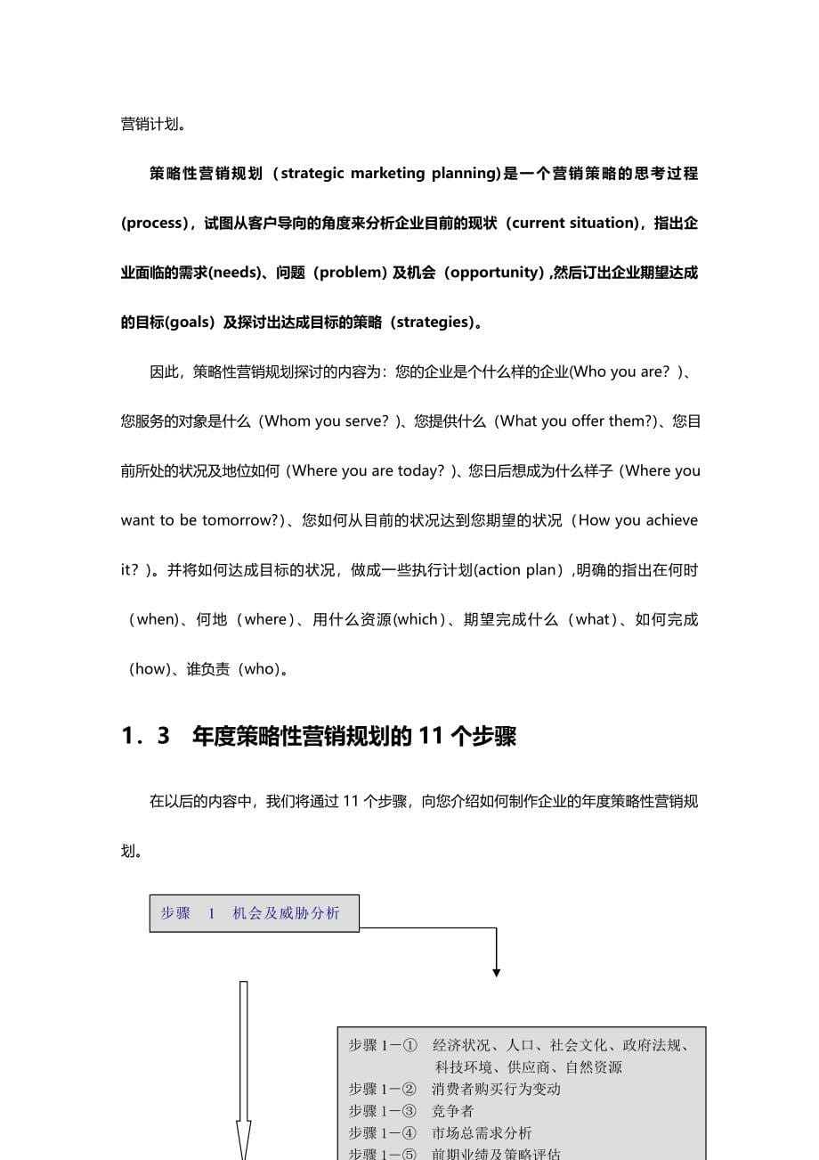 商战利剑_年度策略性营销规划_第5页