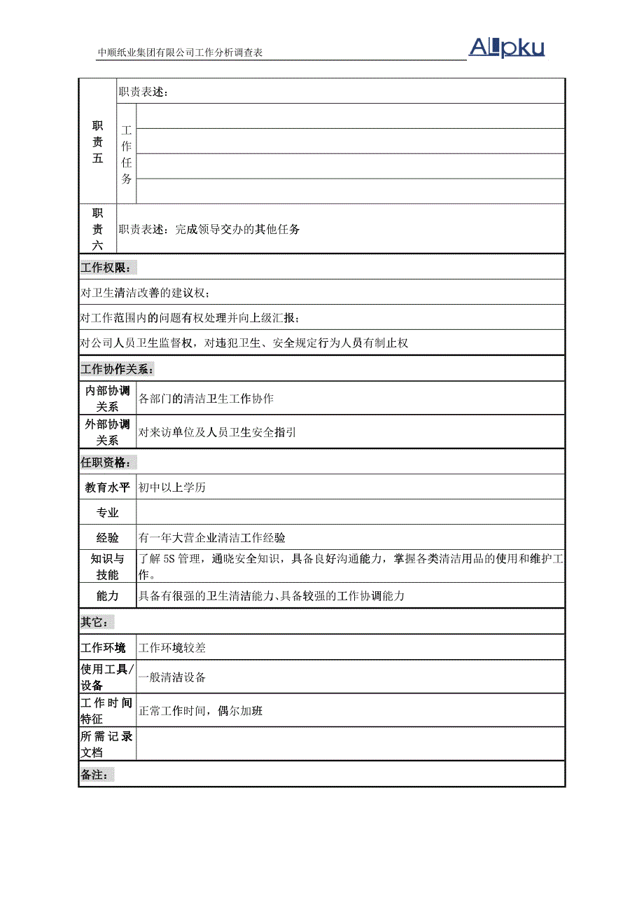 某咨询—广东中顺纸业人力资源部—清洁工_第2页