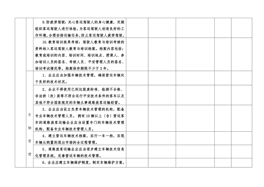 客运企业安全检查表1_第3页