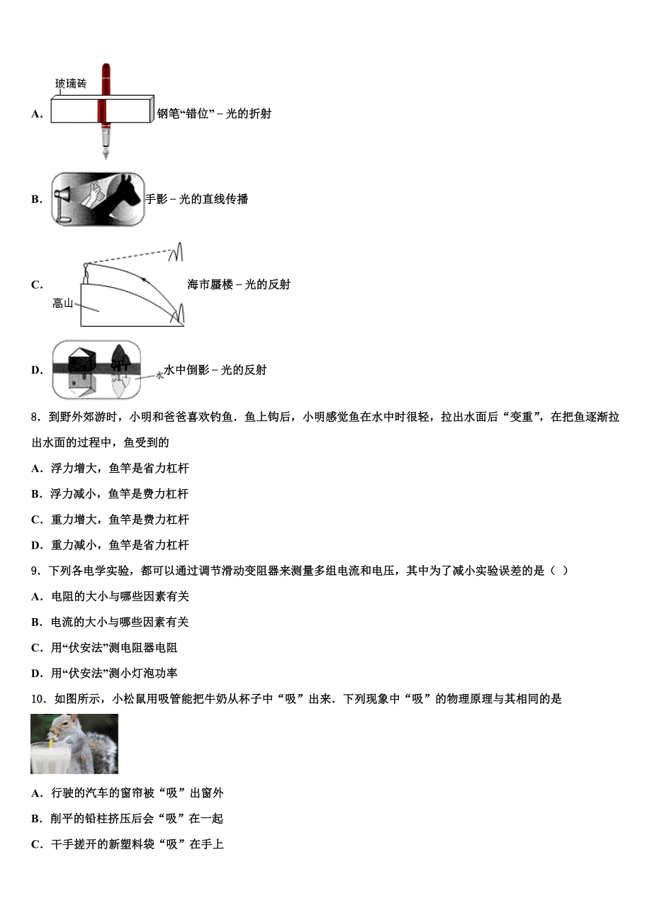 湖南省衡阳市2023年中考冲刺卷物理试题（含答案解析）.doc_第3页