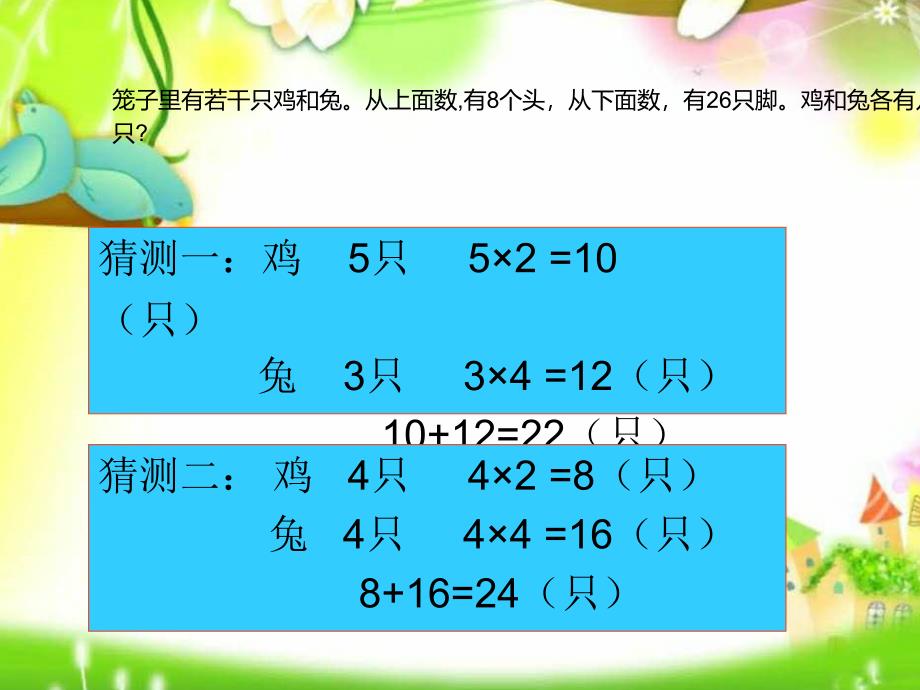 四年级数学下册课件9鸡兔同笼79人教版_第3页