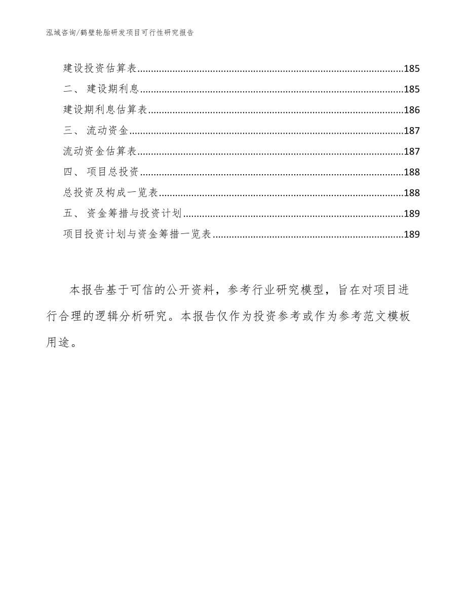 鹤壁轮胎研发项目可行性研究报告【参考模板】_第5页