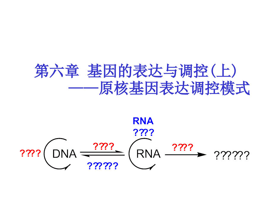 原核生物的基因表达与调控_第1页