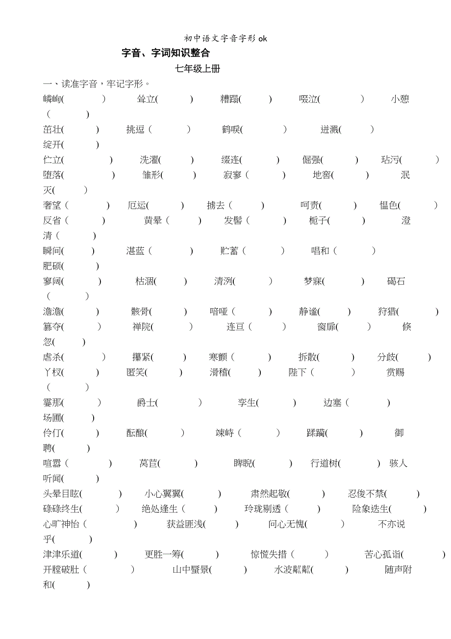 初中语文字音字形ok_第1页