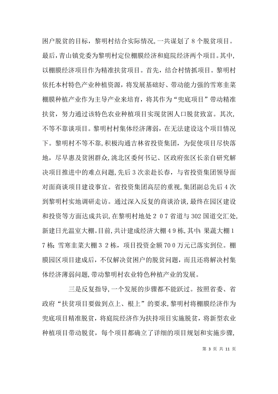 村第一书记脱贫攻坚个人工作总结_第3页