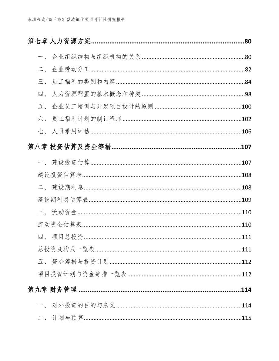 商丘市新型城镇化项目可行性研究报告参考模板_第5页