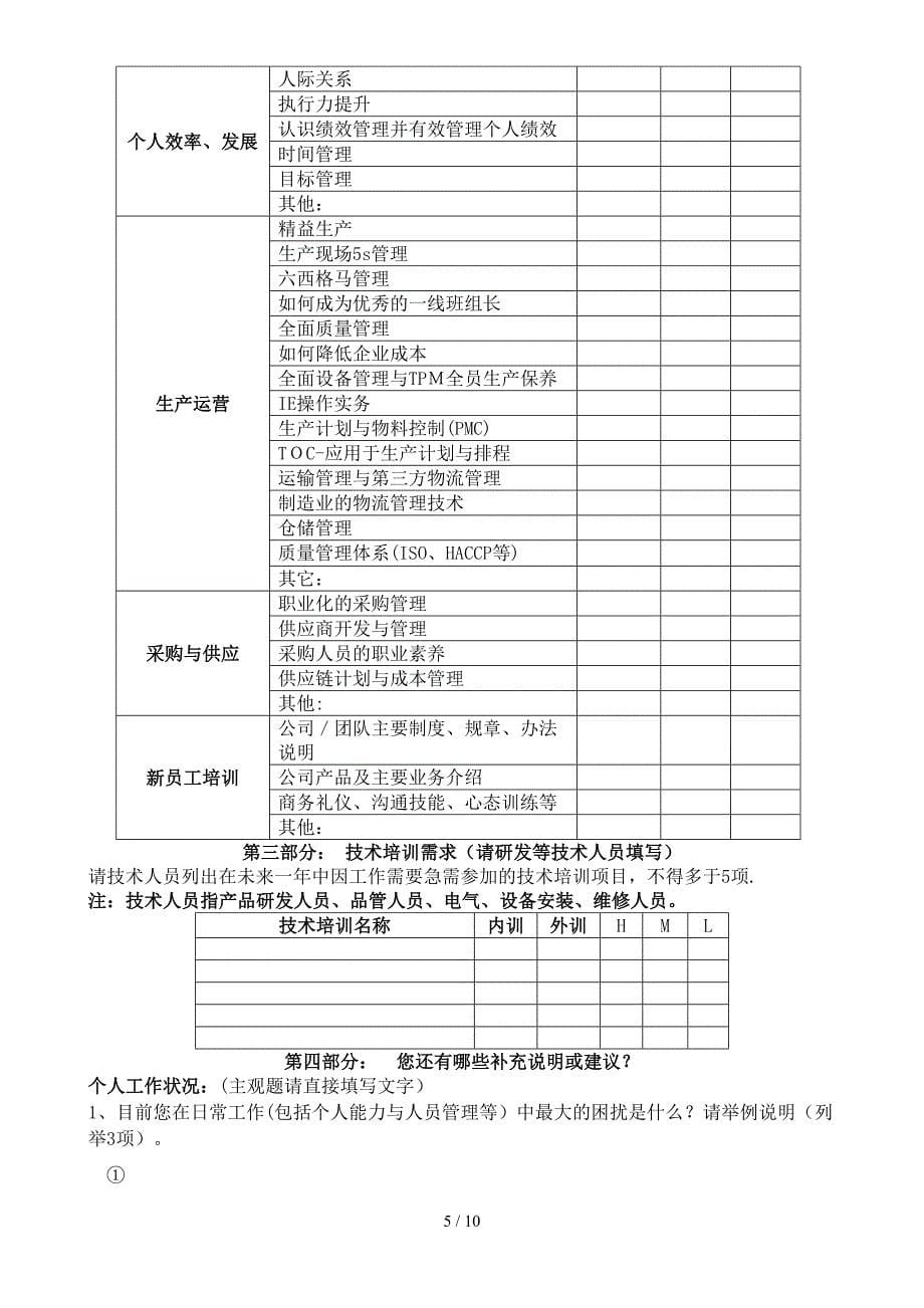 培训需求调查问卷_第5页