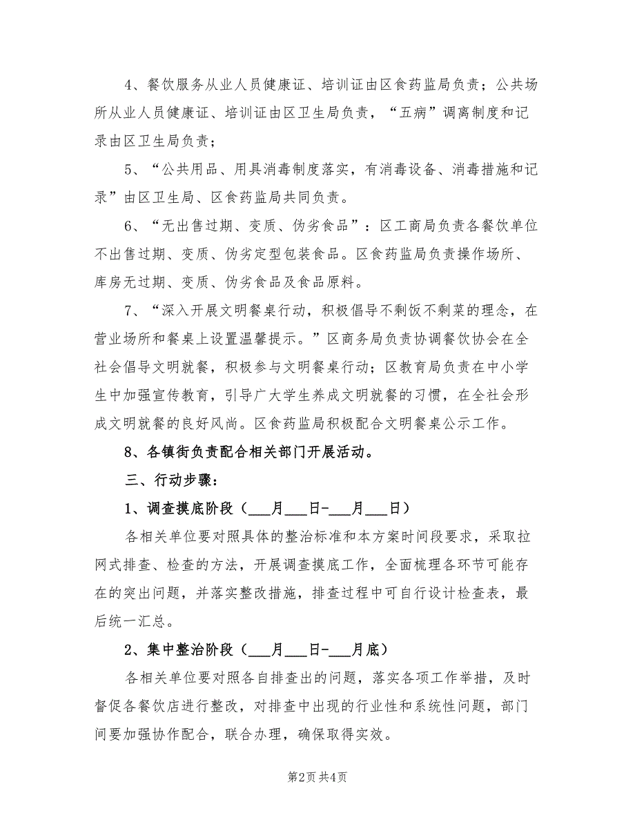 2021年餐饮店环境整治百日行动方案.doc_第2页