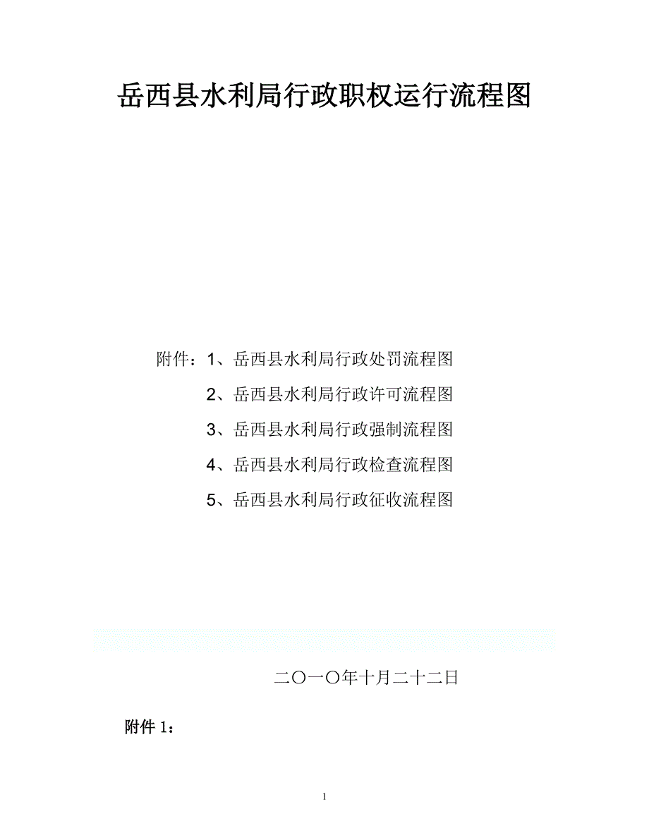 岳西县水利局行政职权运行流程图_第1页