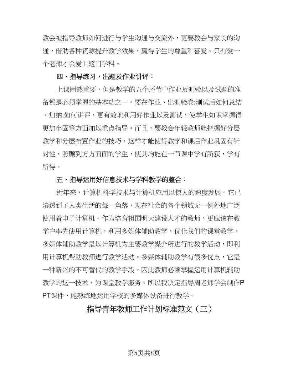 指导青年教师工作计划标准范文（三篇）.doc_第5页