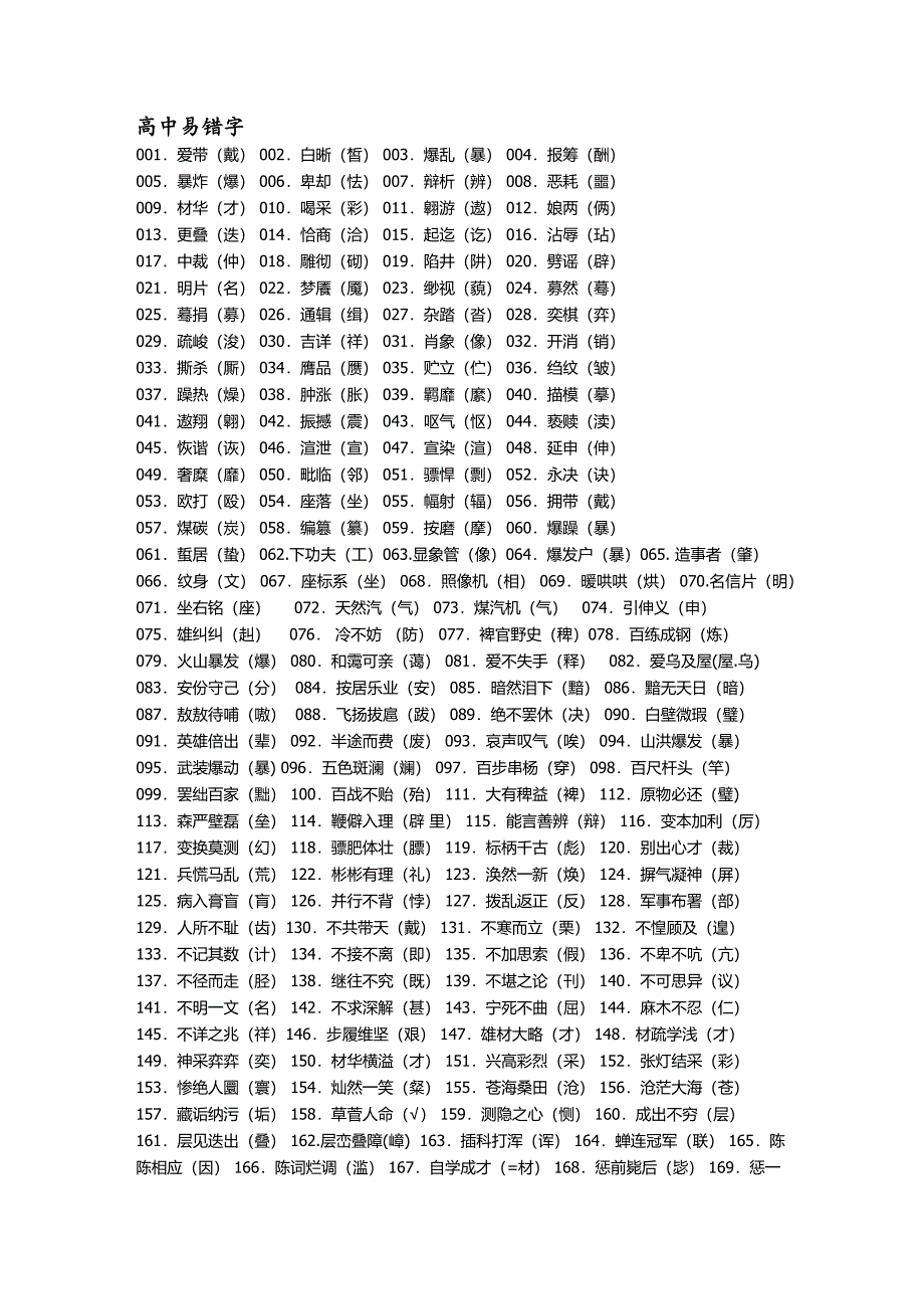 2013高考语文易错字形_第1页