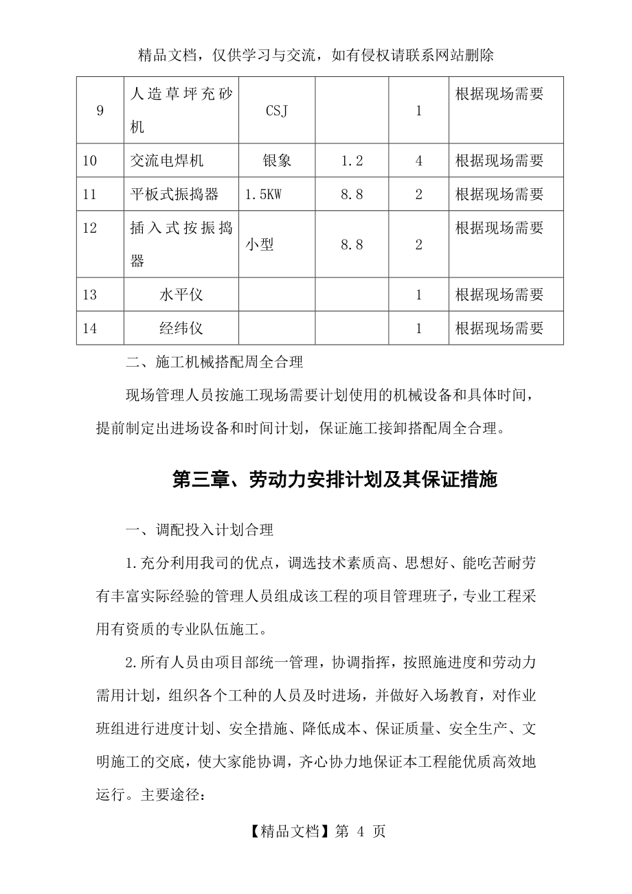 健身广场项目施工组织设计.._第4页