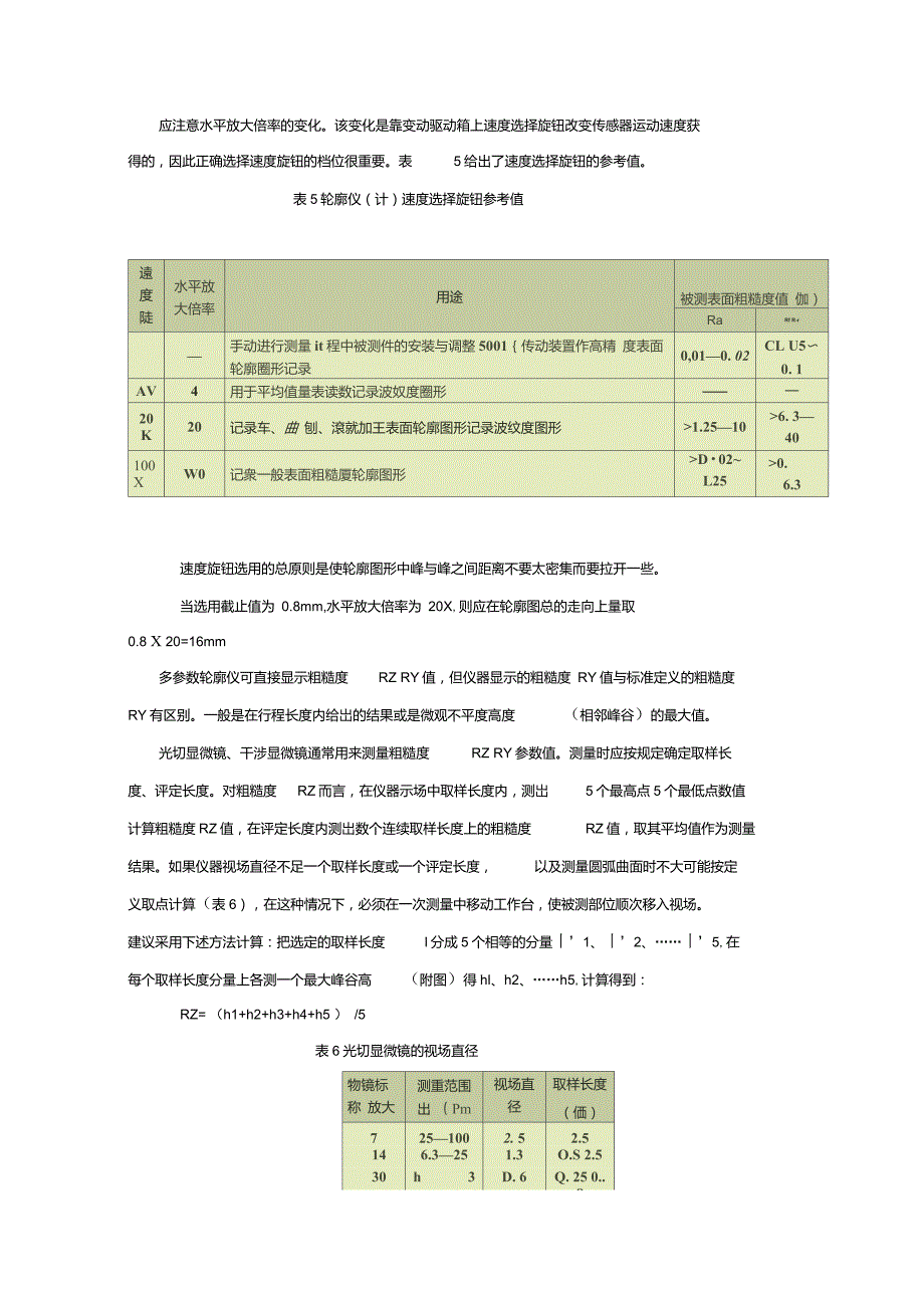 取样长度、评定长度在粗糙度测量中的应用_第4页