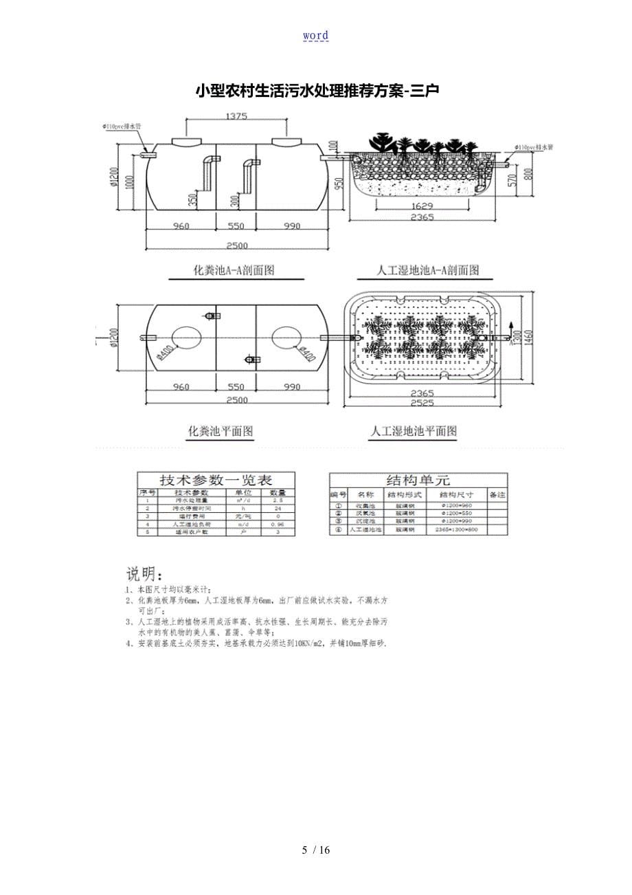 小型农村生活污水处理推荐方案设计(1)_第5页