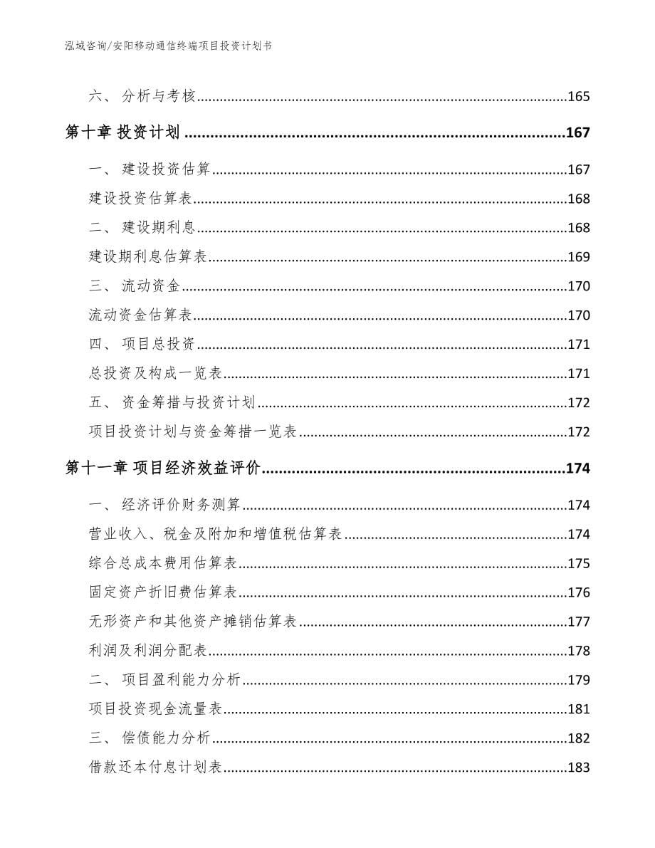 安阳移动通信终端项目投资计划书_第5页