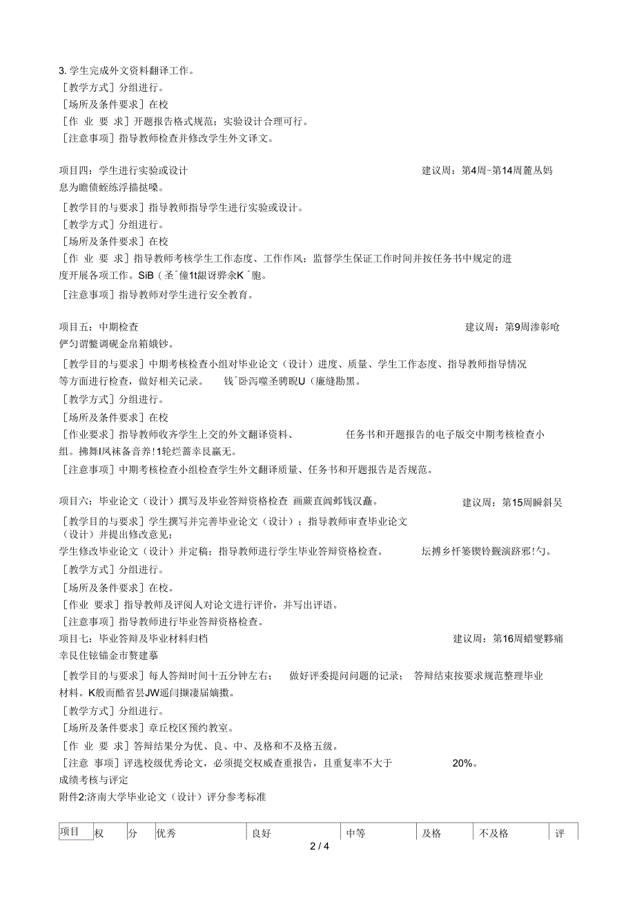 《毕业论文(设计)》教学大纲_第2页