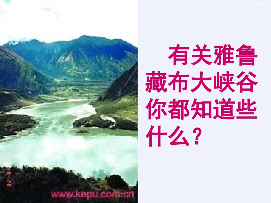 2020年人教版四年级语文上册《雅鲁藏布大峡谷》PPT课件_第2页