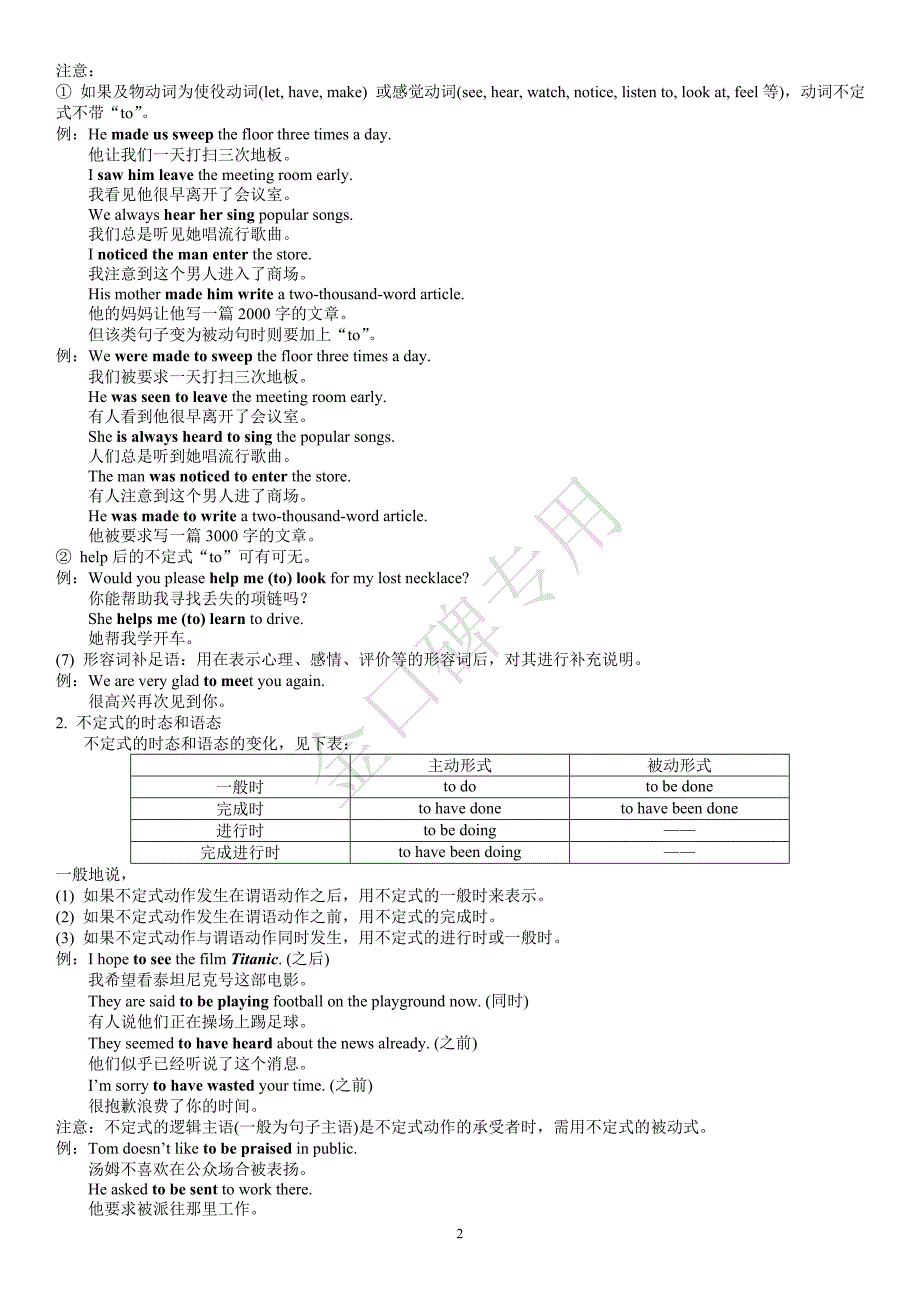 动词不定式和动名词的用法_第2页