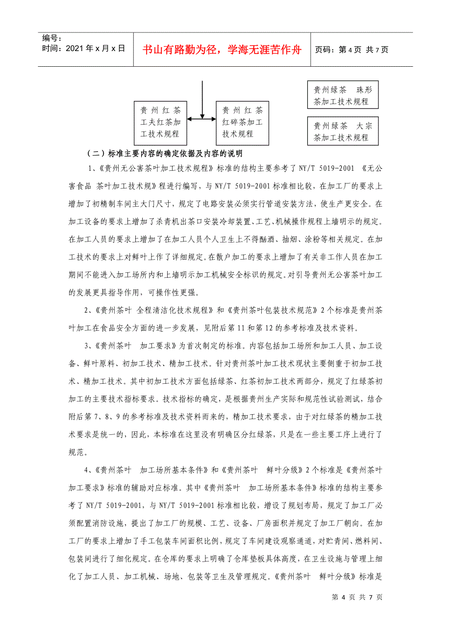 贵州省茶叶加工类技术标准编制说明_第4页