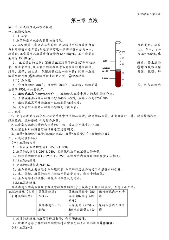 生理学第三章血液.doc