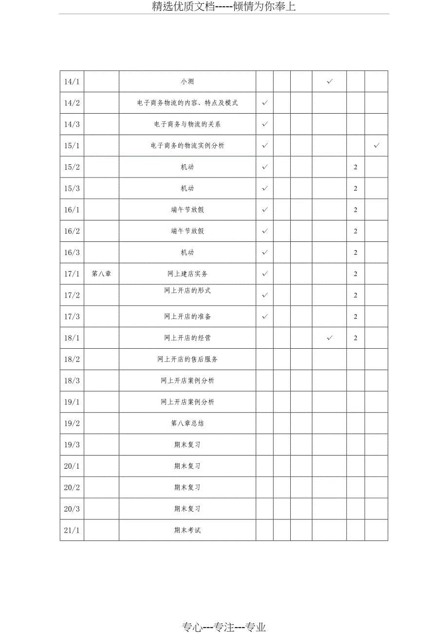 电子商务概论(基础)教学计划_第5页