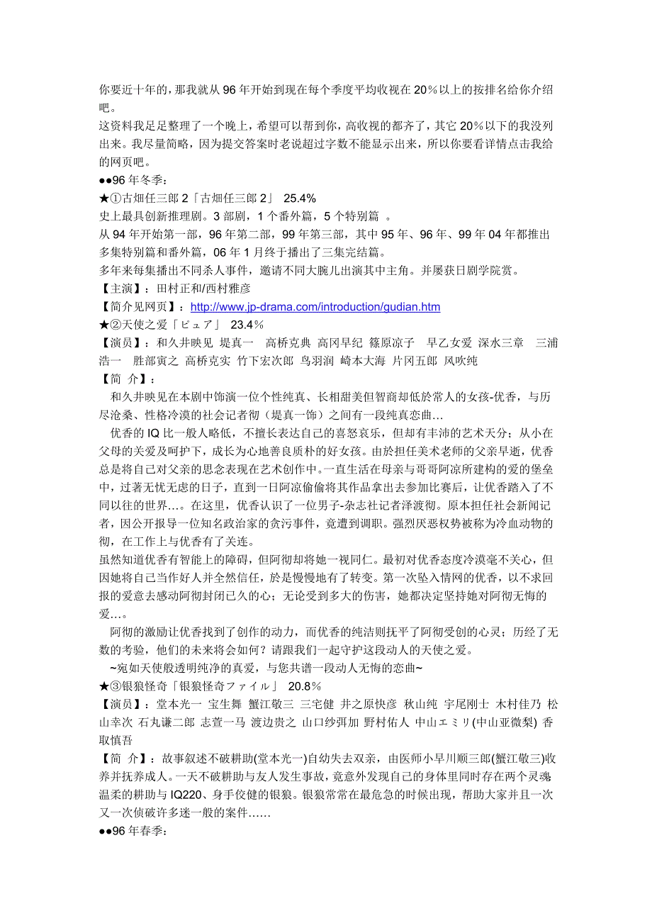 收视率20%以上日剧.doc_第1页
