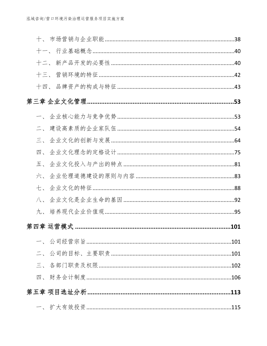 营口环境污染治理运营服务项目实施方案（参考范文）_第2页