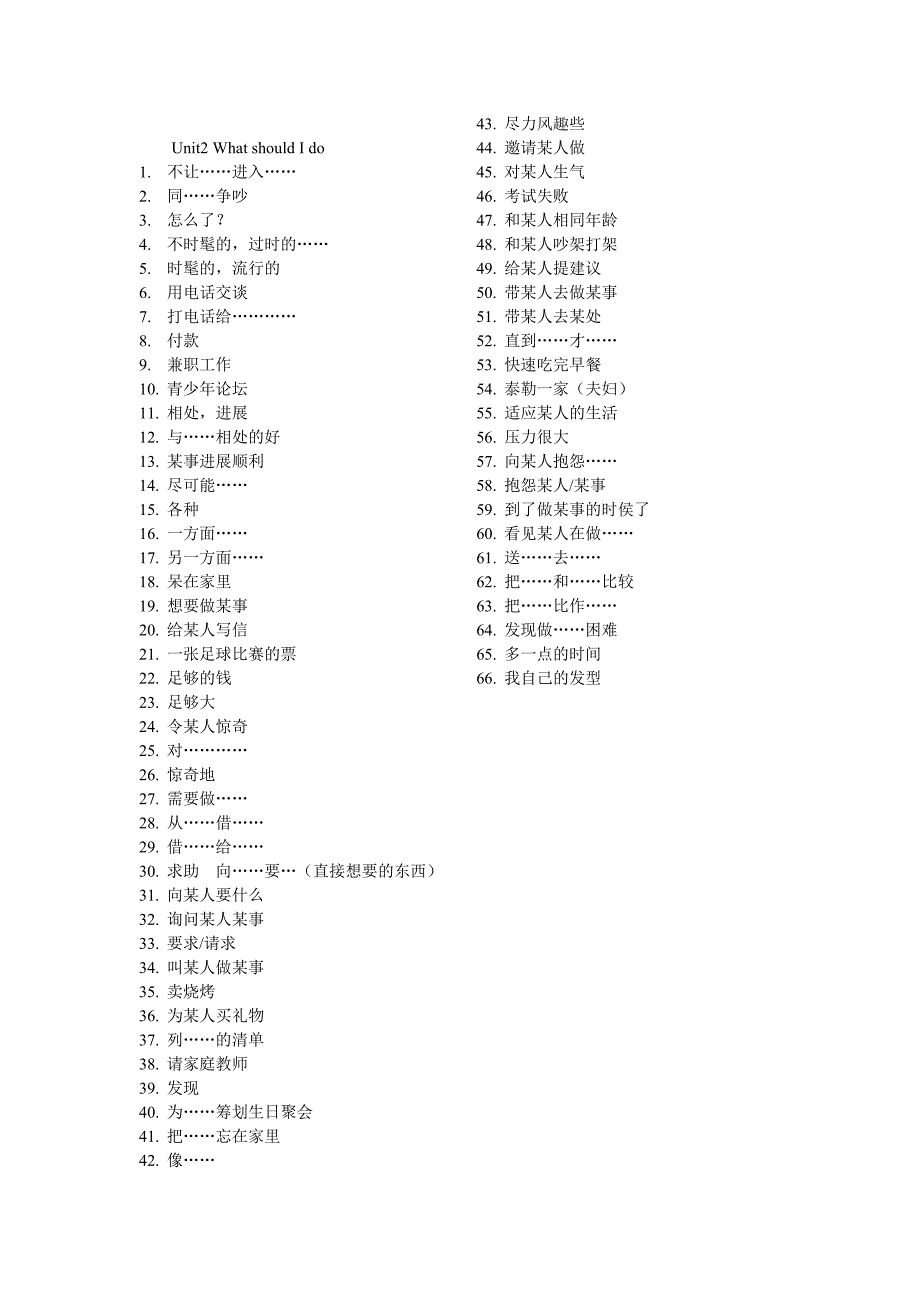 初中八年级下英语词组_第2页