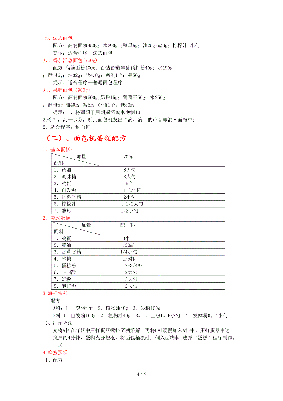 面包机电子食谱_第4页