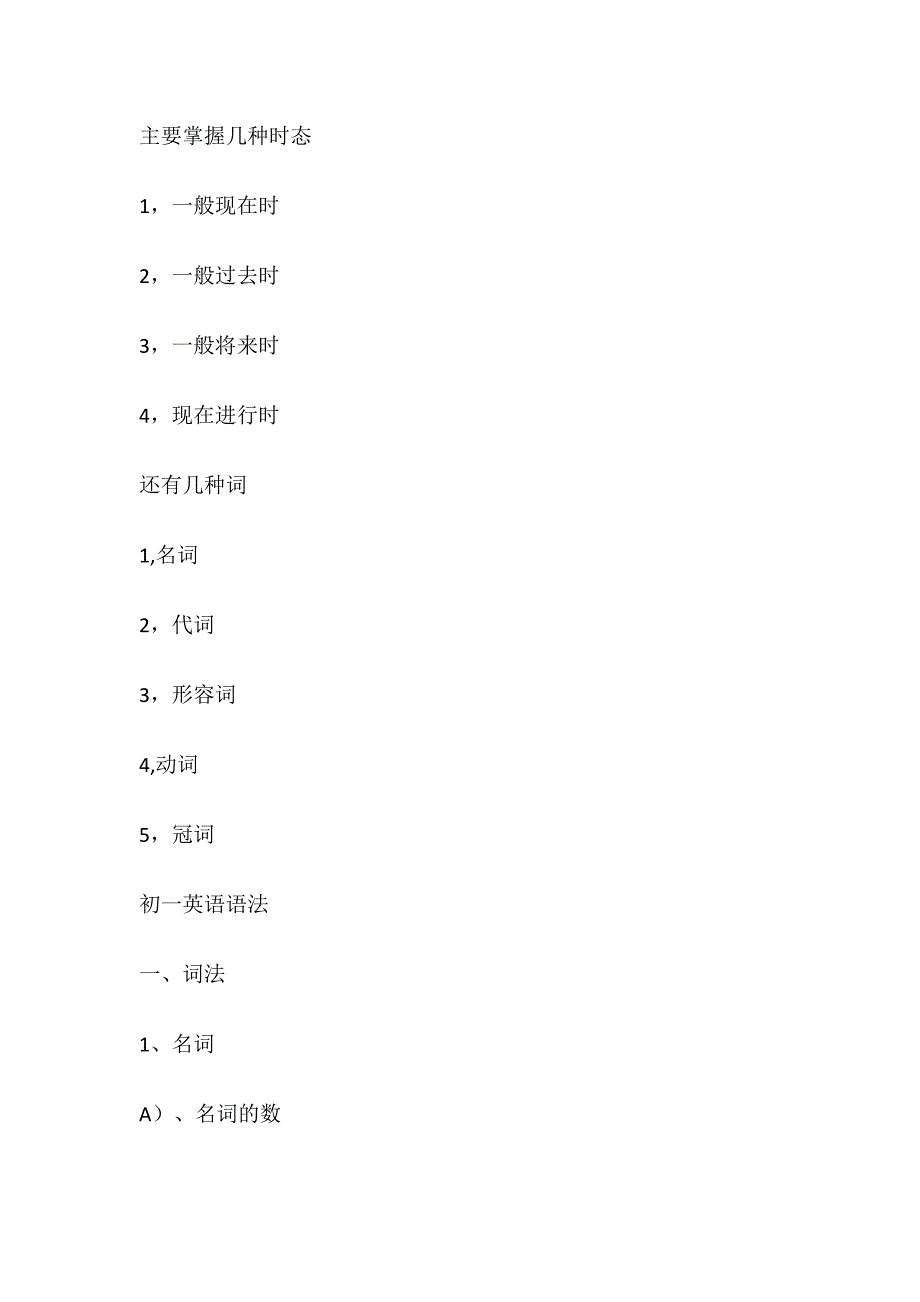 初一英语语法及常考知识点总结.doc_第1页