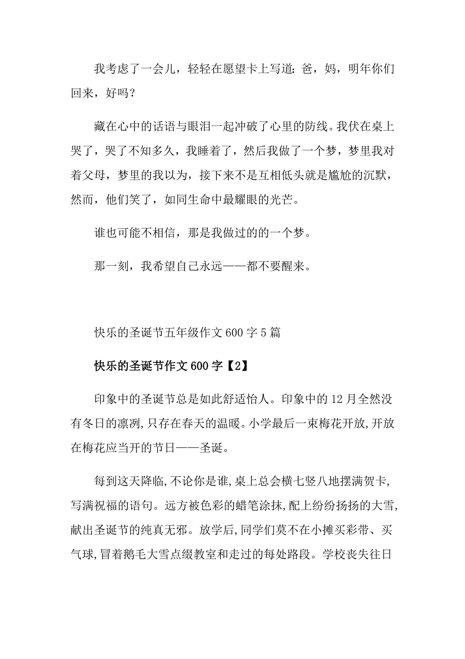 快乐的圣诞节五年级作文600字5篇_第2页