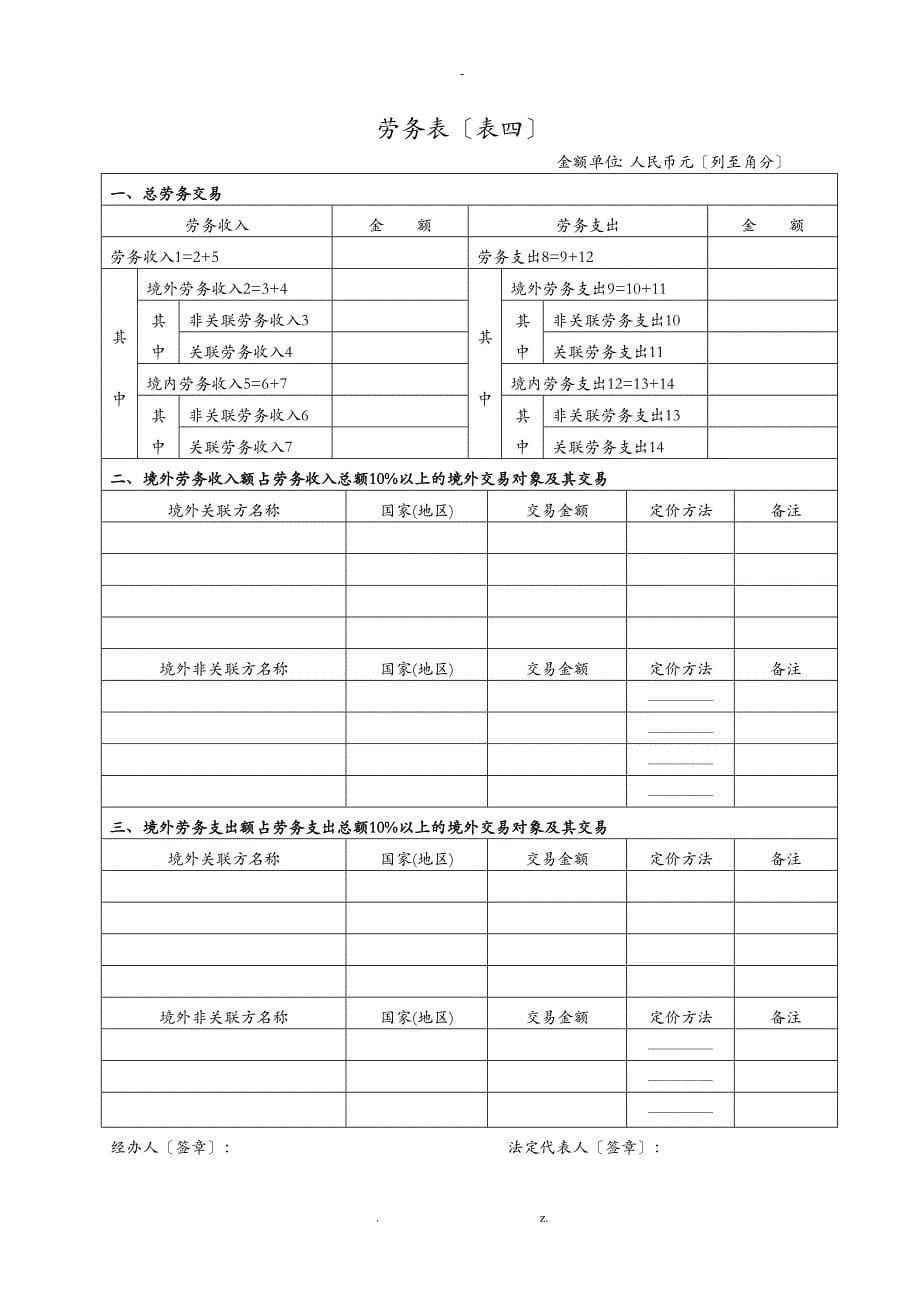 企业年度关联业务往来报告表_第5页