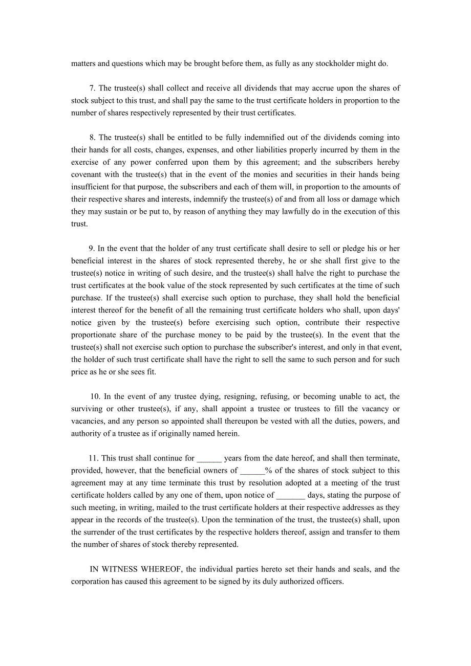 信托表决协议中英文对照_第2页
