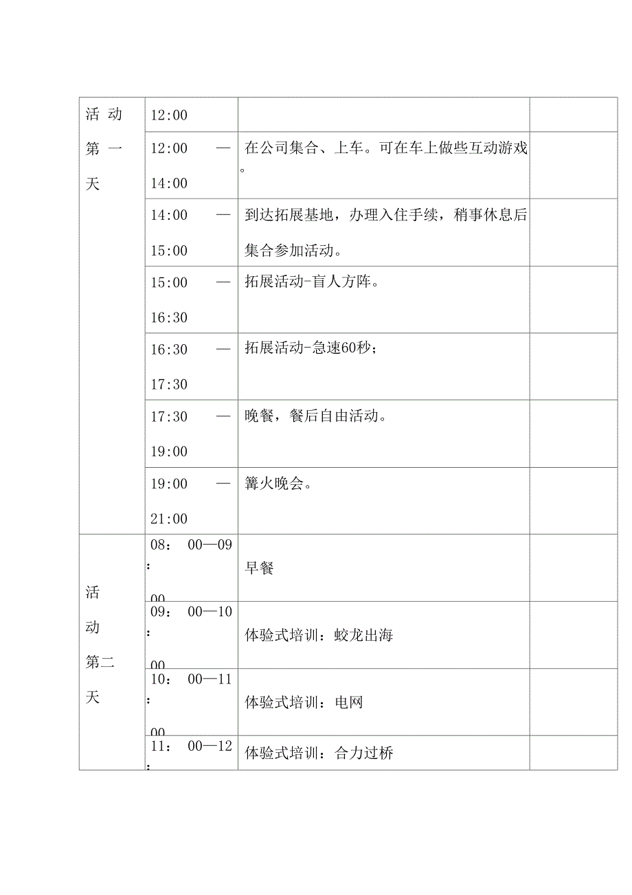 公司高管拓展活动方案_第3页