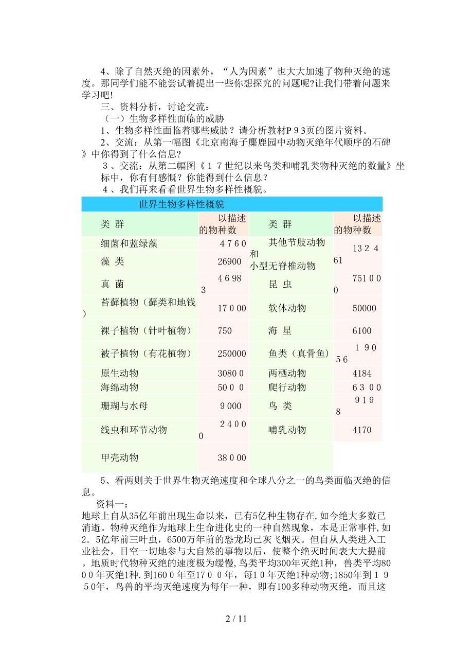 保护生物多样性教案_第2页