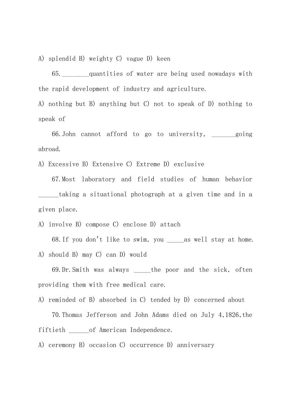 2022年12月英语四级A卷试题(词汇)2.docx_第2页