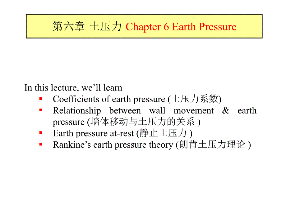 EARTH PRESSURE ATRST (静止土压力)_第1页