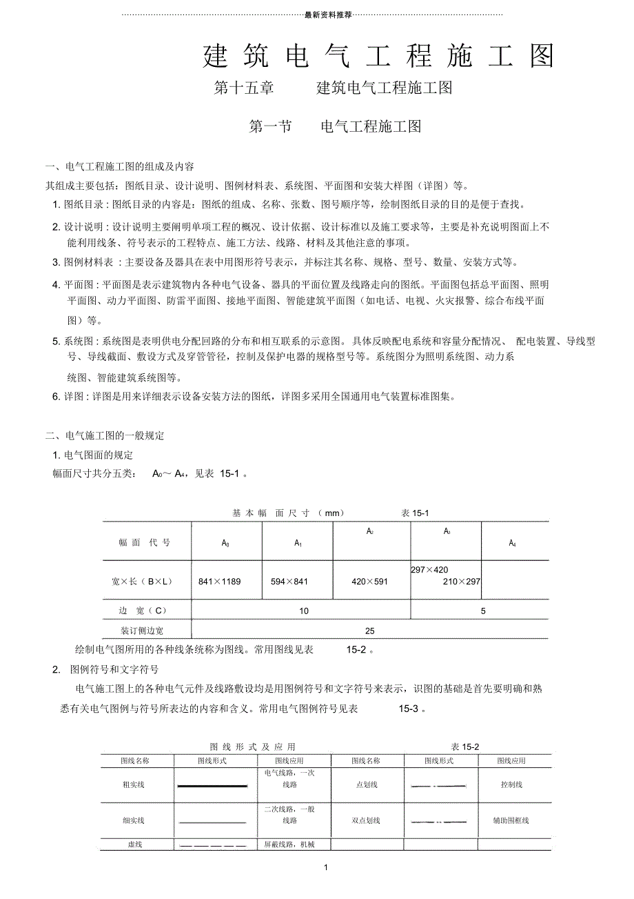 建筑电气施工图实例图解(图例、符号、含义)_第1页