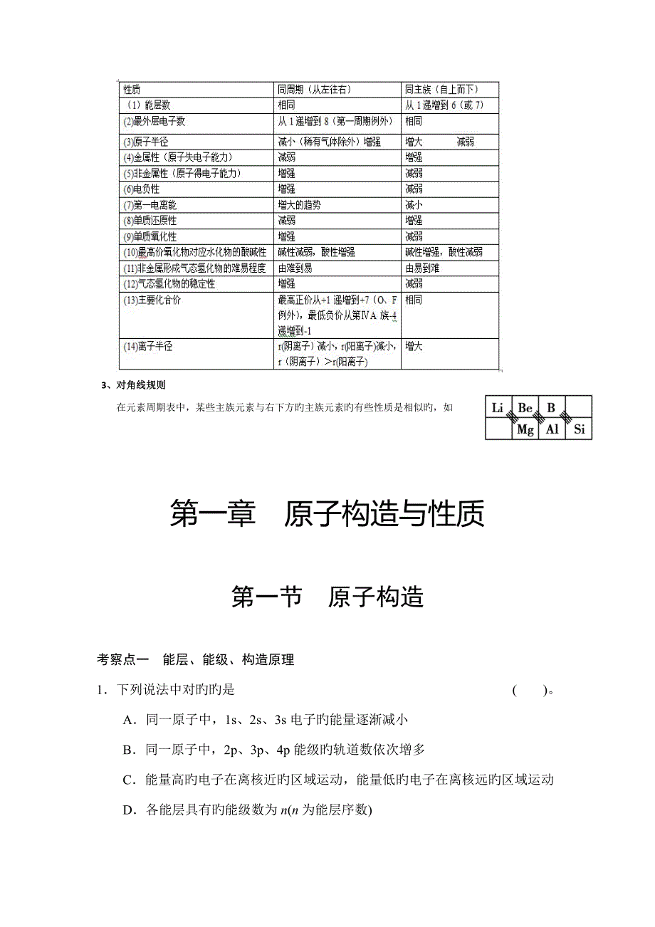 2023年化学选修三原子结构与性质知识点及全套练习题含答案解析_第4页