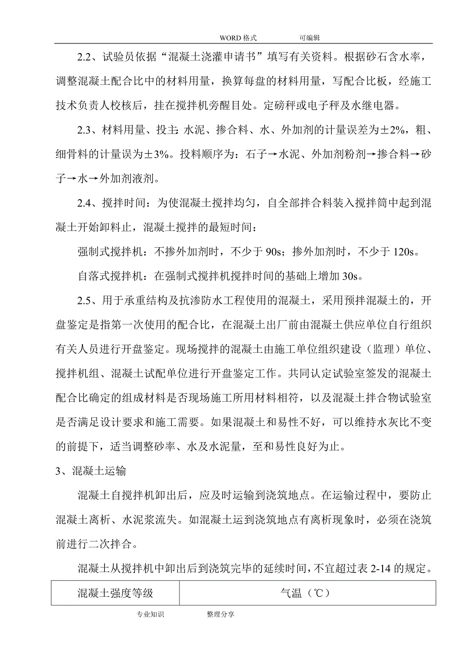 框架结构混凝土施工设计方案_第3页