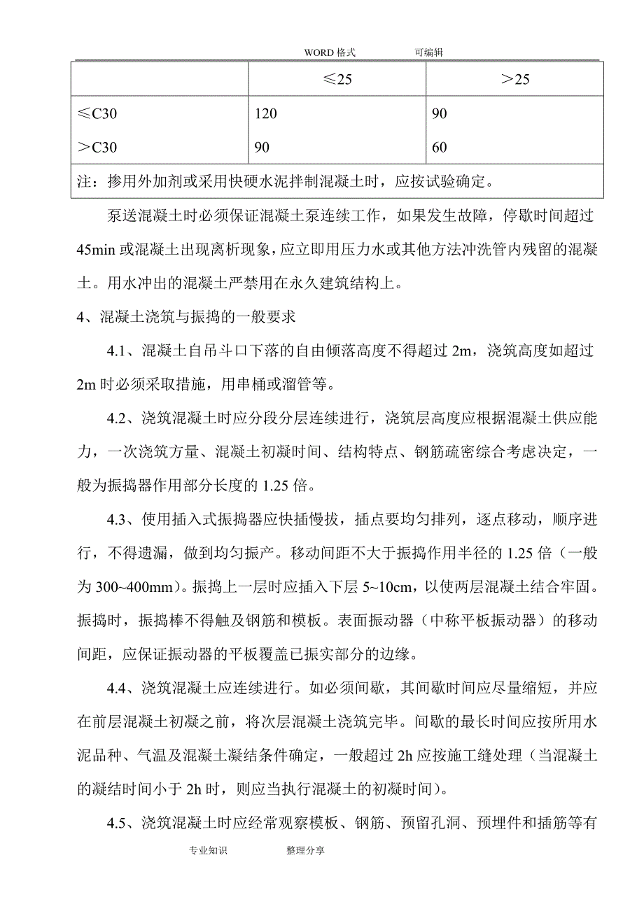 框架结构混凝土施工设计方案_第4页