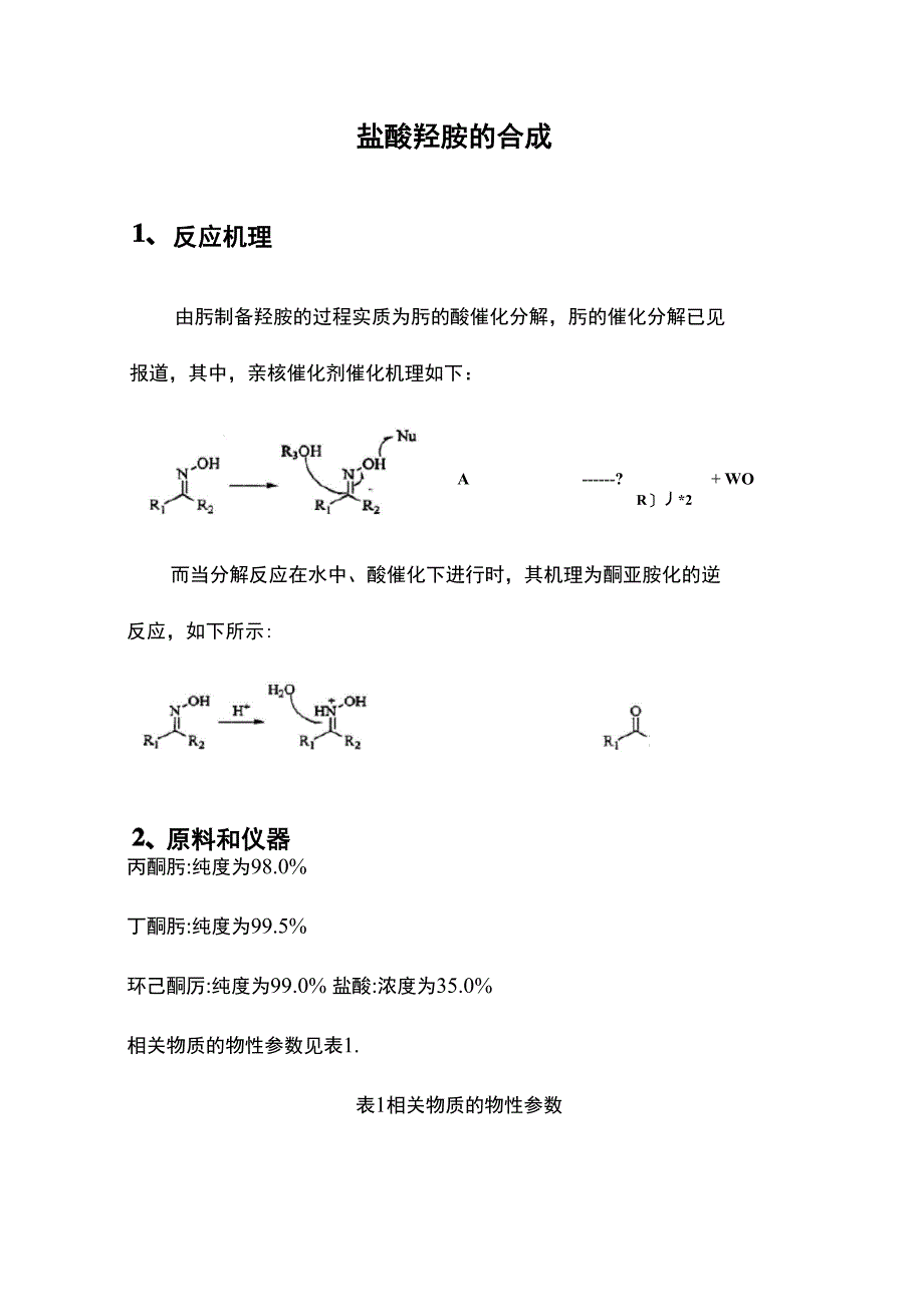 盐酸羟胺的合成_第1页