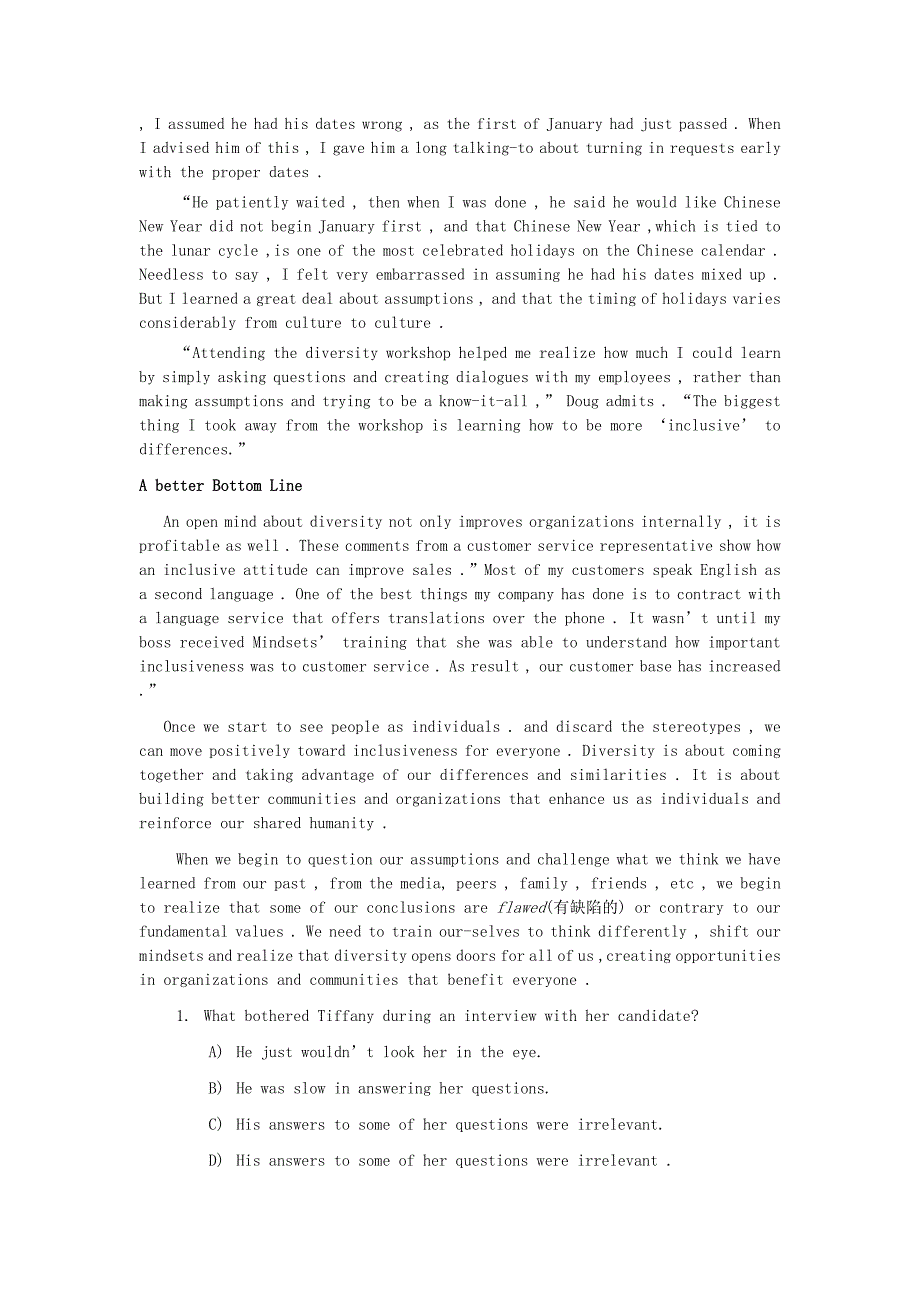 2009年6月英语四级真题及答案_第3页