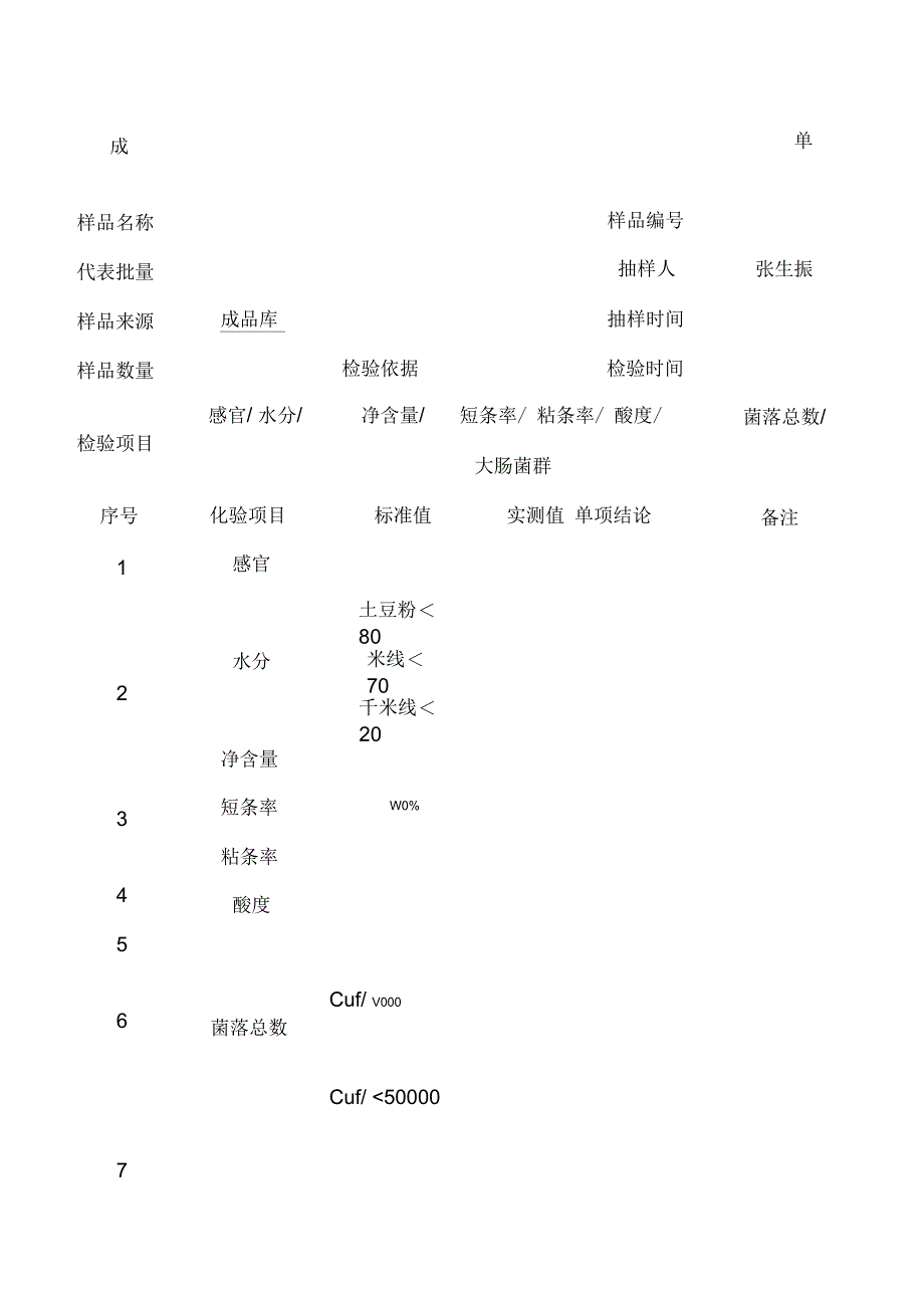 成品检验报告单_第1页