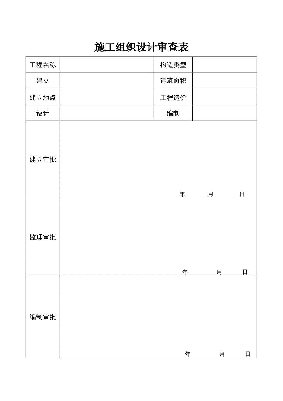 施工组织设计审查表_第1页