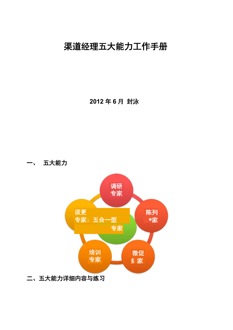 五大能力工作手册_第1页